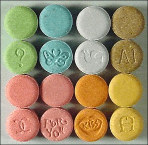 Ecstasy pills - this drug can be found in a hair drug test up to 90 days after use.